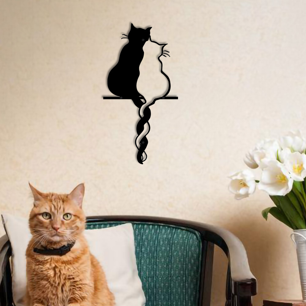 Metal Lovers Cat Wall Art Hang - Interior Design Modern avaliação e preço