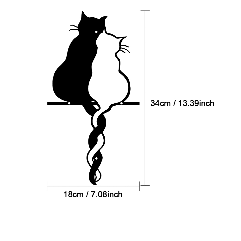 Metal Lovers Cat Wall Art Hang - Interior Design Modern avaliação e preço