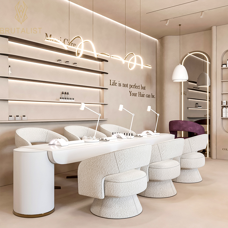 Modern Luxury Modern Beige Nai - Interior Design Nail Salon avaliação e preço